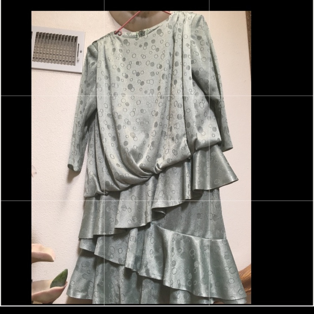 Vintage 80s Ruffle Dress